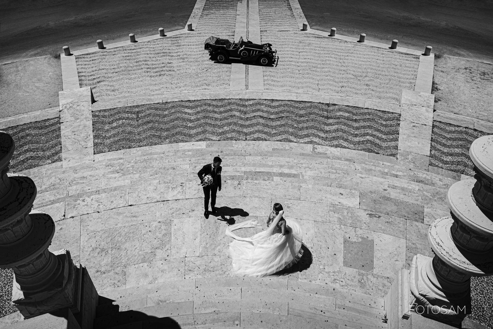 auto d'epoca nei matrimoni