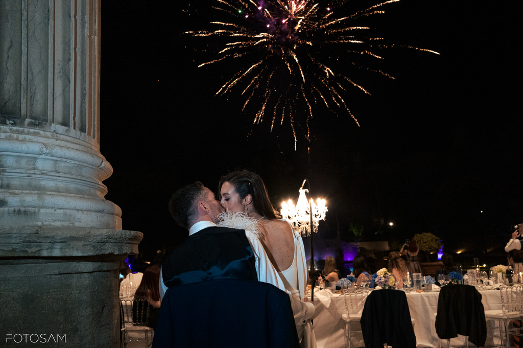 Fuochi d'artificio in villa