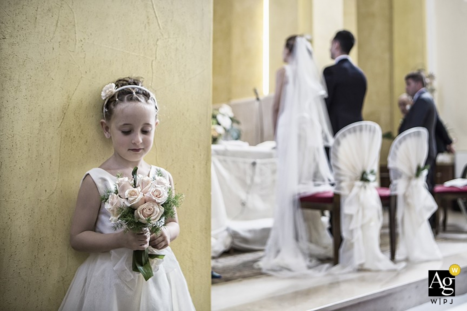 Paggetta con bouquet.